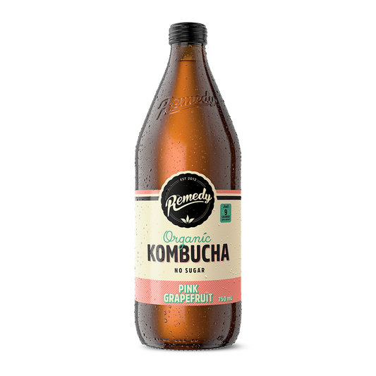 Remedy Drinks Organic Kombucha Pink Grapefruit 750ml