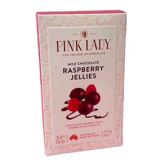 Pink Lady Milk Chocolate Raspberry Jellies 200g