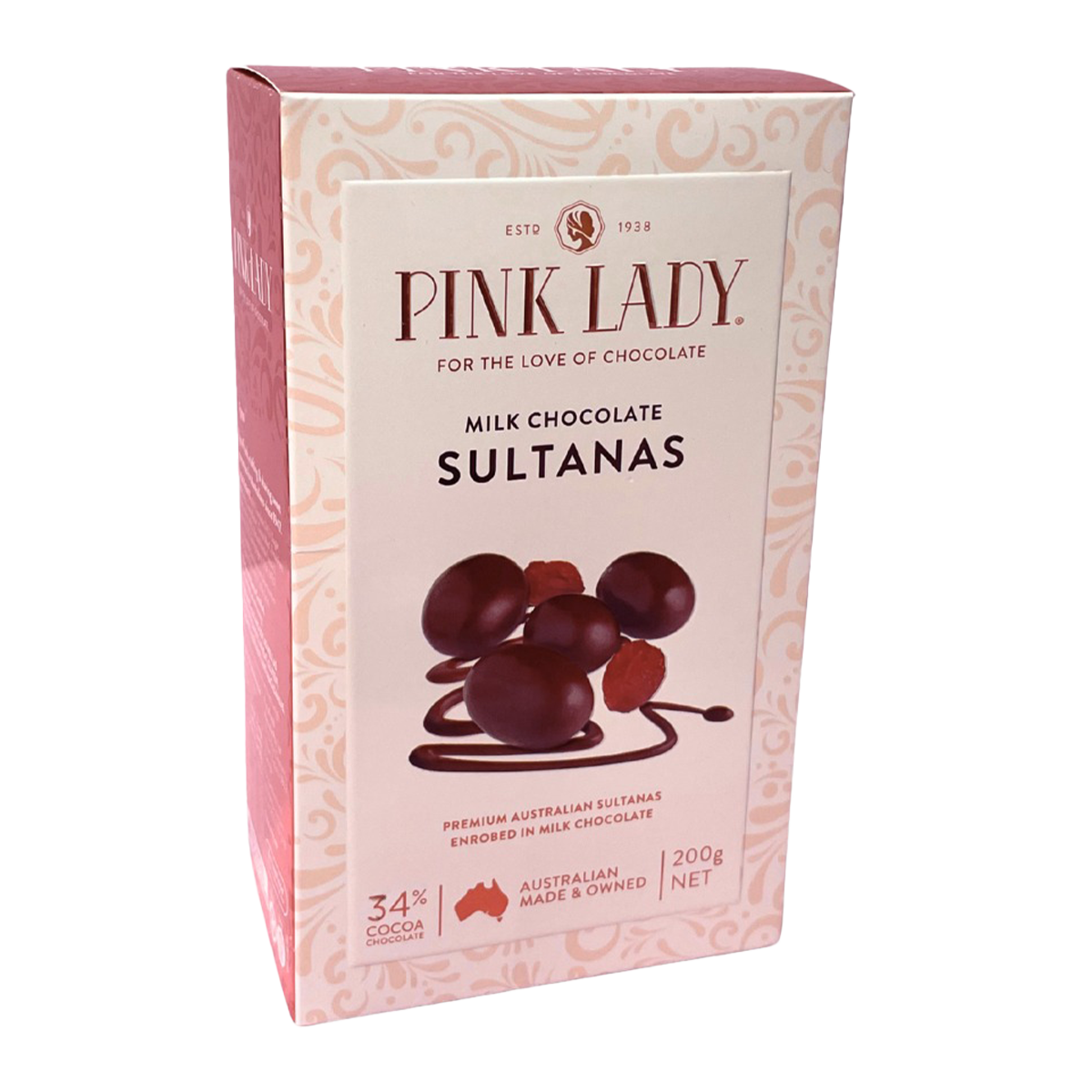 Pink Lady Milk Chocolate Sultanas 200g