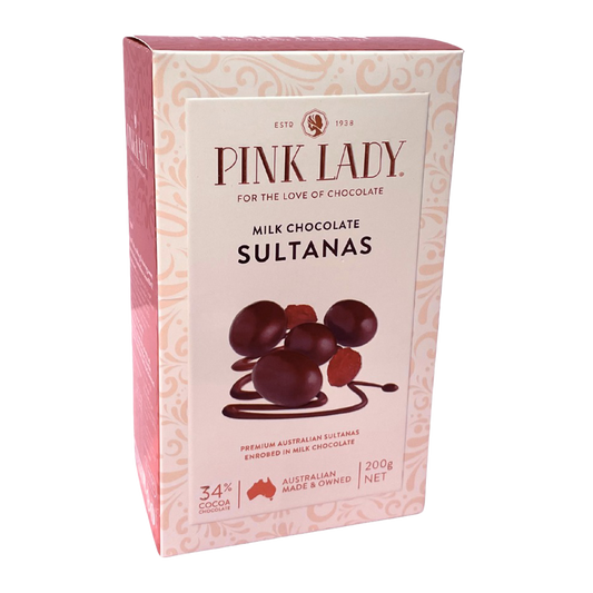 Pink Lady Milk Chocolate Sultanas 200g