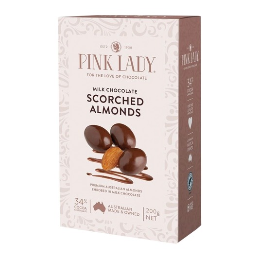 Pink Lady Milk Chocolate Scorched Almonds 200g