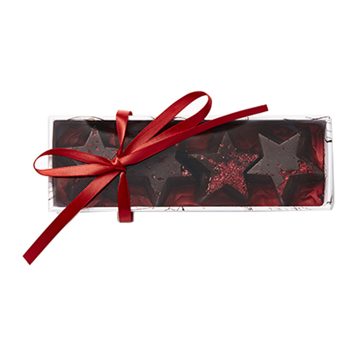 Coco Chocolate Dark Chocolate Raspberry Star Box x4 150g