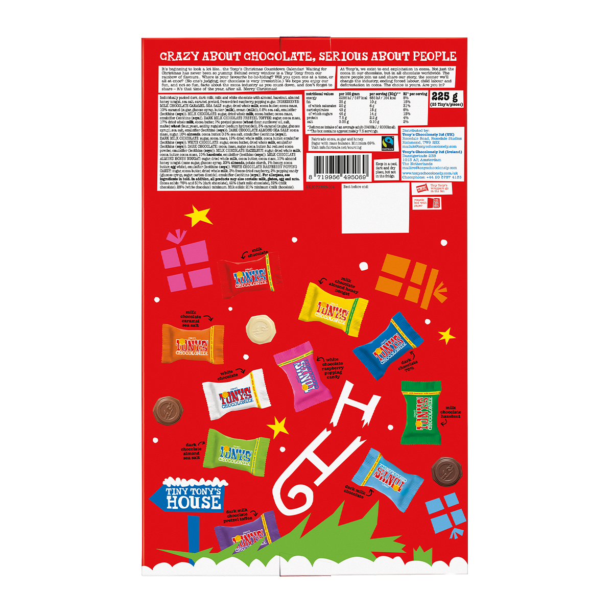Tony's Chocolonely Countdown Advent Calendar 225g