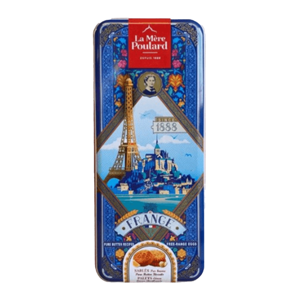 La Mere Poulard Shortbread Blue Tin 375g