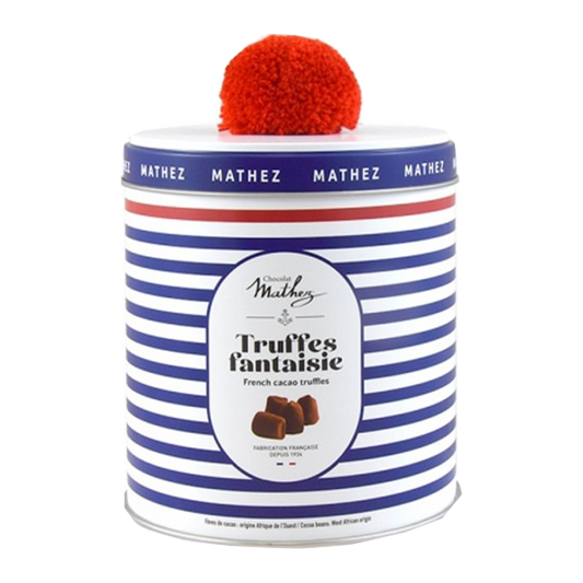 Chocolate Mathez Truffes Fantaisie Travel Pom-Pom Tin 250g