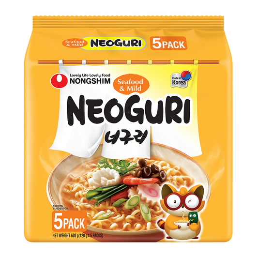 Nongshim Neoguri Seafood & Mild Noodles x5 120g