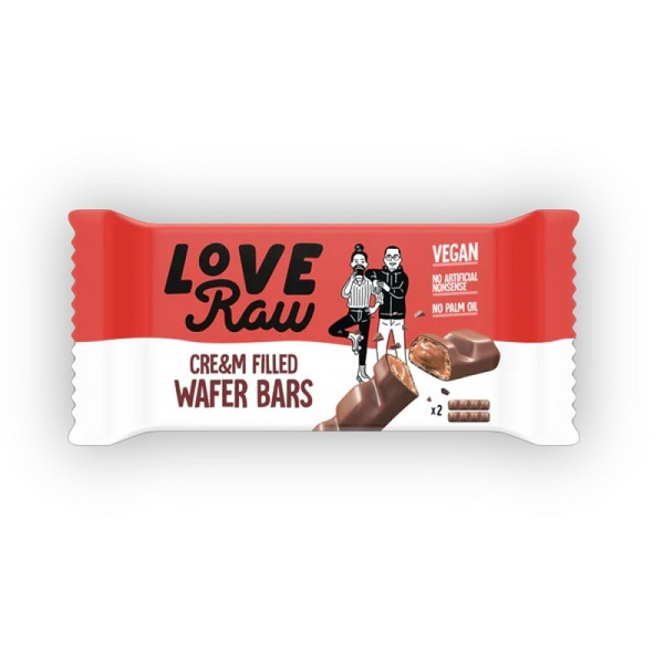 Love Raw Cream and Wafer Bar Original Milk 43g