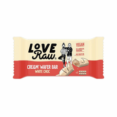Love Raw Cream and Wafer Bar White 45g