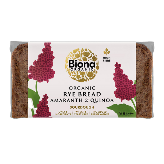 Biona Rye Bread Amaranth & Quinoa 500g