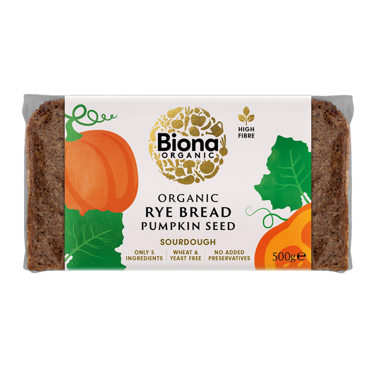 Biona Rye Bread Pumpkin Seeds 500g