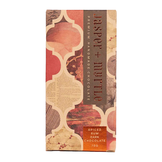 Jasper and Myrtle Spiced Rum Dark Chocolate 70g