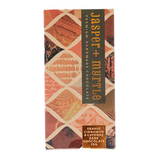 Jasper and Myrtle Orange, Cinnamon and Cayenne Dark Chocolate 70g