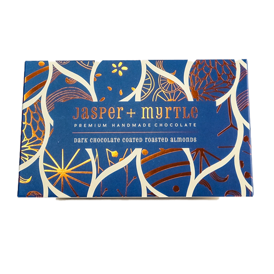 Jasper and Myrtle Dark Chocolate Almonds 200g