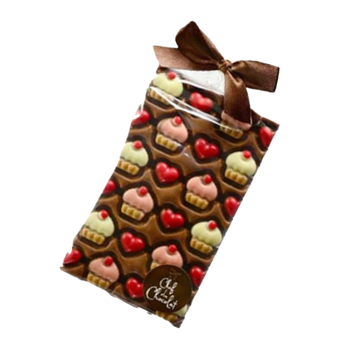 Chef Du Chocolat Heart & Cup Cake Choco Block 150g
