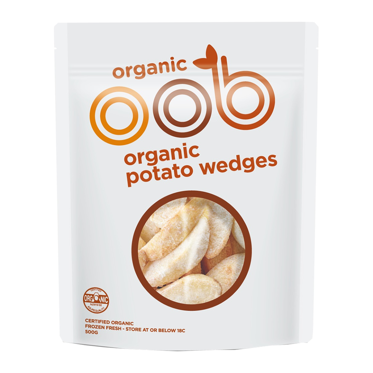 OOB Frozen Organic Potato Wedges 500g