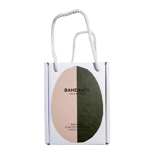 Bahen and Co Macadamia & Salted Honeycomb Chocolate Egg 200g