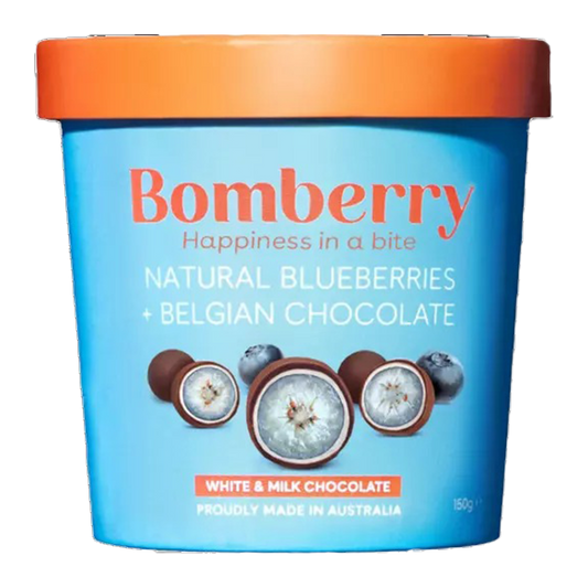 Bomberry Blueberries in White & Milk Chocolate 150g