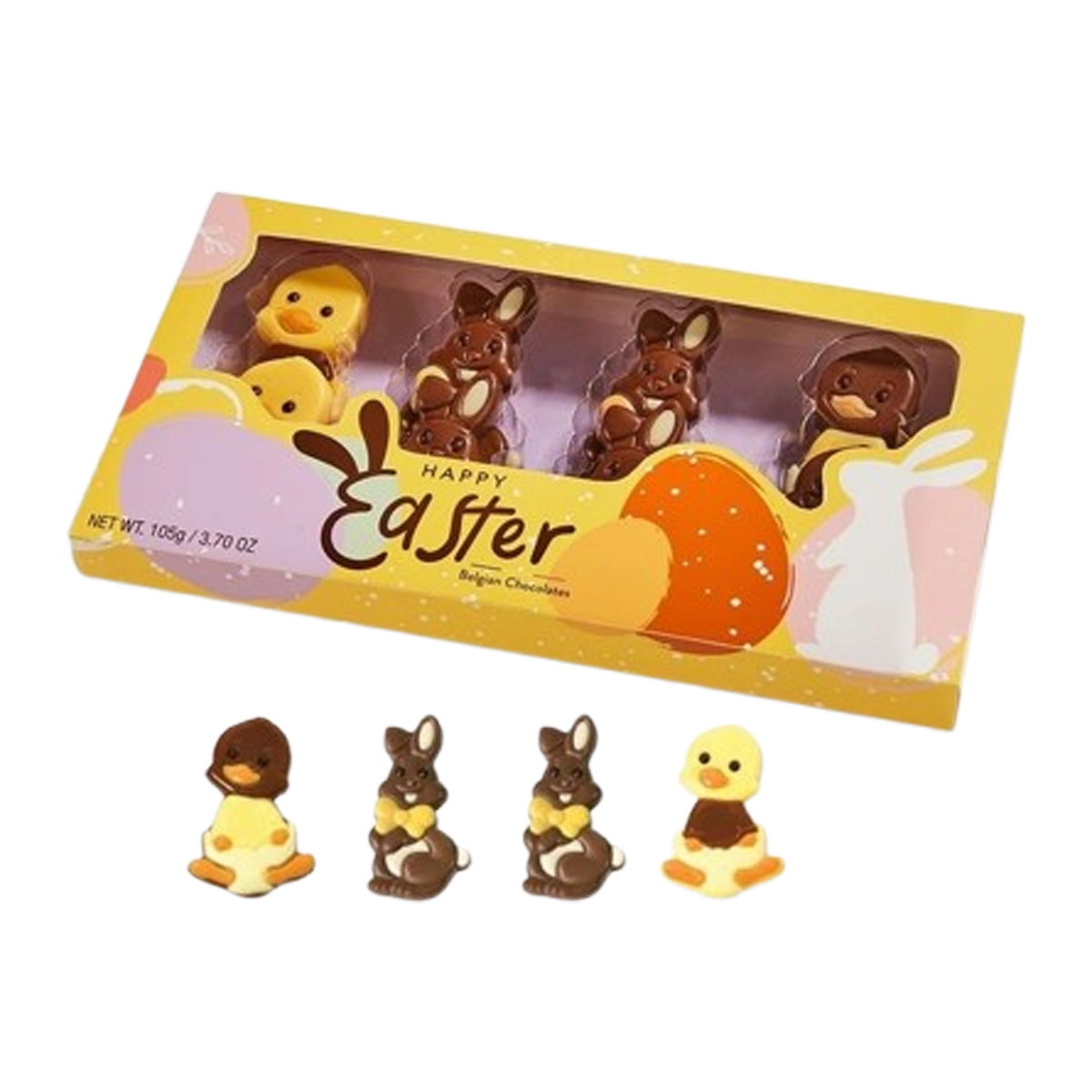ICKX Happy Ducks and Bunnies Easter Chocolates 105g