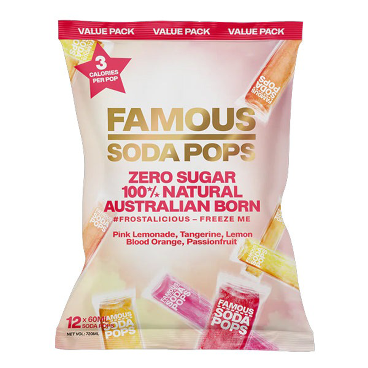 Famous Soda Pops Ice Pops x12 60ml