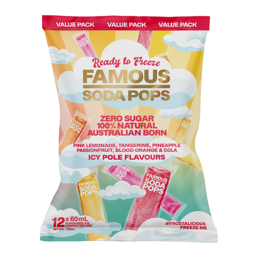 Famous Soda Pops Ice Pops x12 60ml
