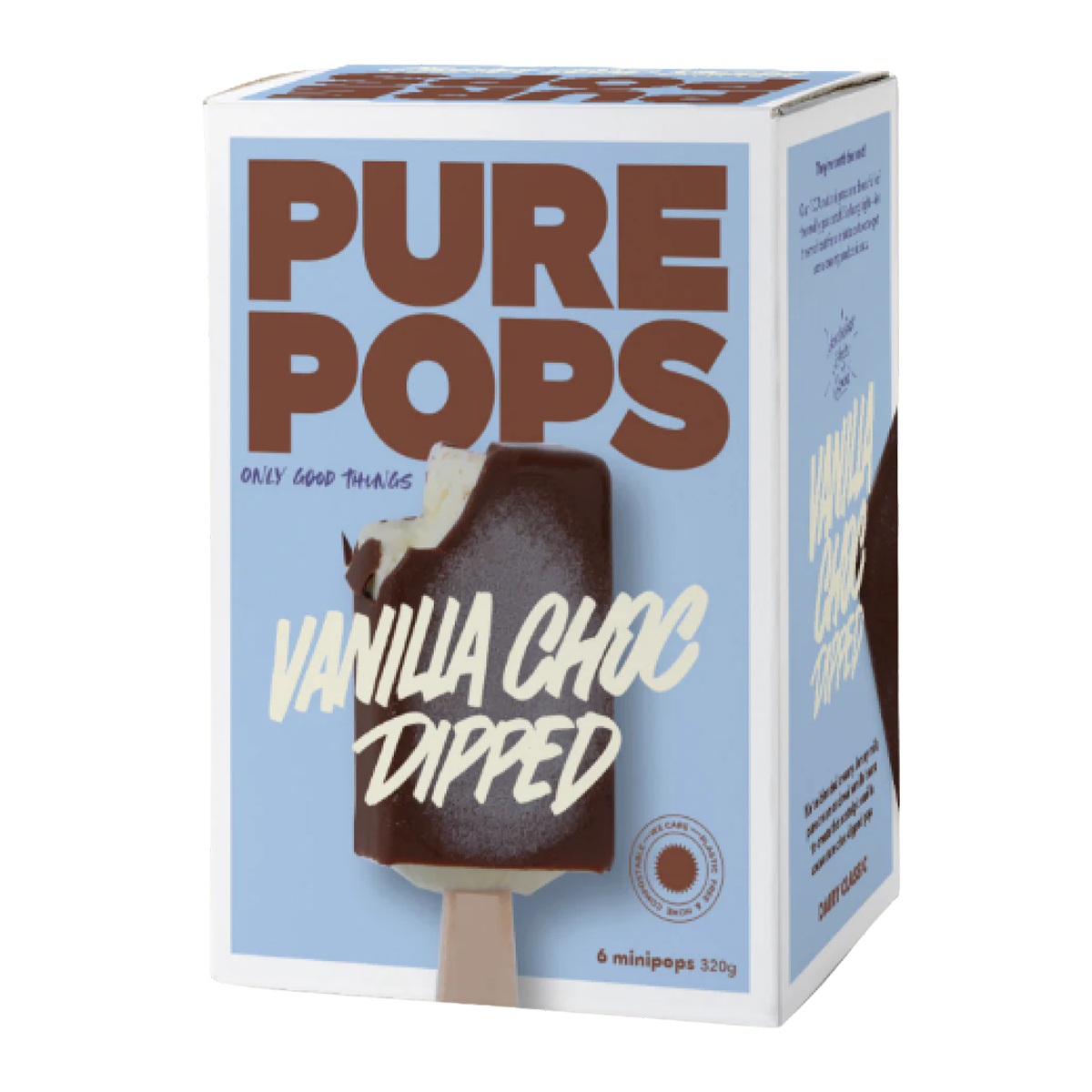 Pure Pops Vanilla Choc Dip x6 360g