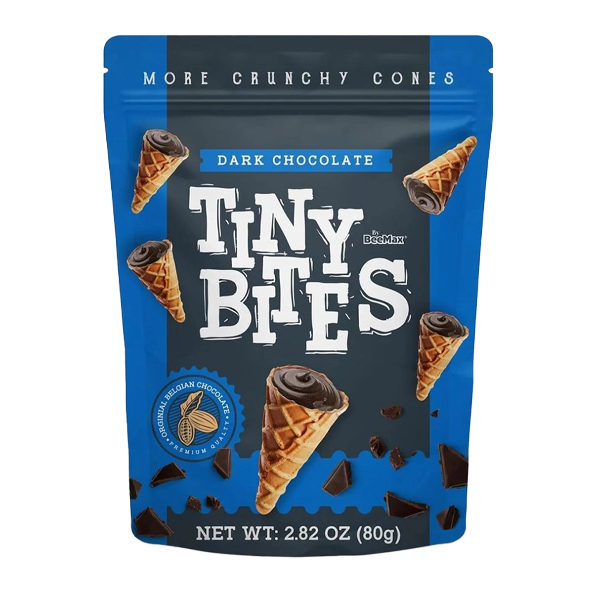 Tiny Bites Dark Chocolate Waffle Cones 80g