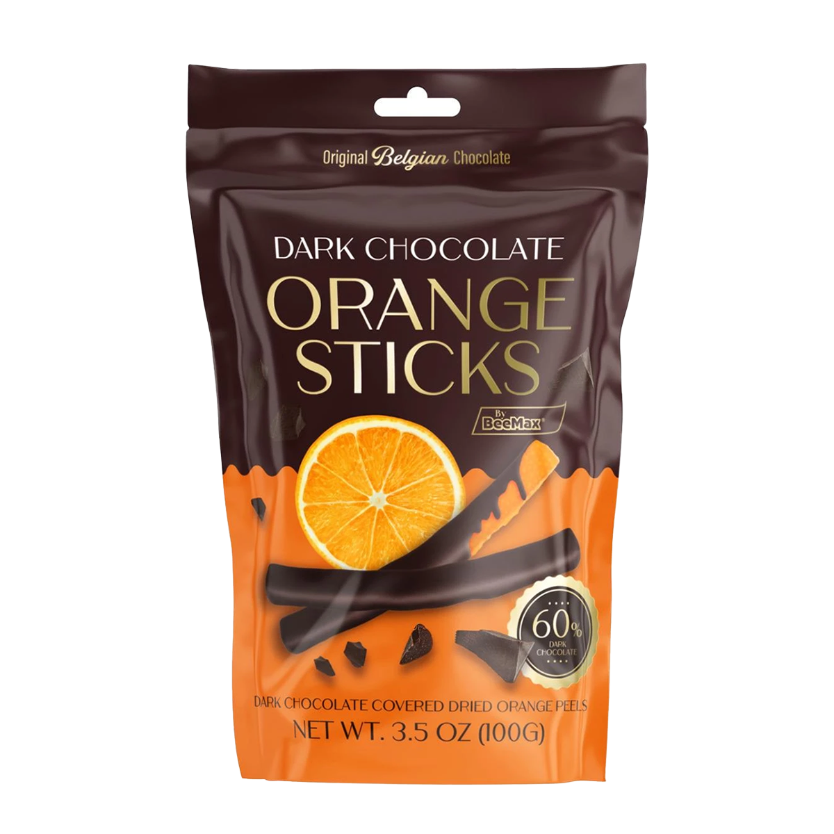 Beemax Dark Chocolate Orange Sticks 100g