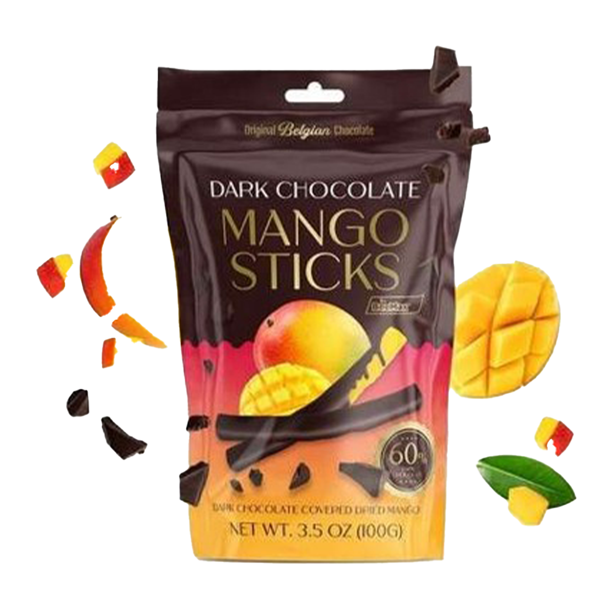 Beemax Dark Chocolate Mango Sticks 100g