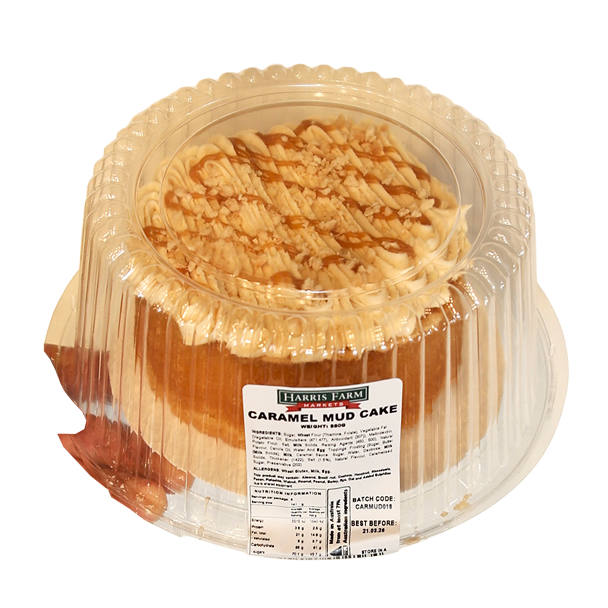 Harris Farm Caramel Mud Cake 850g