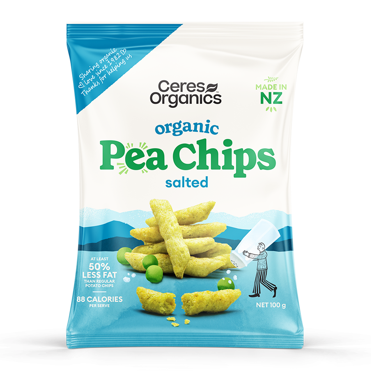 Ceres Organic Pea Chips Salted 100g