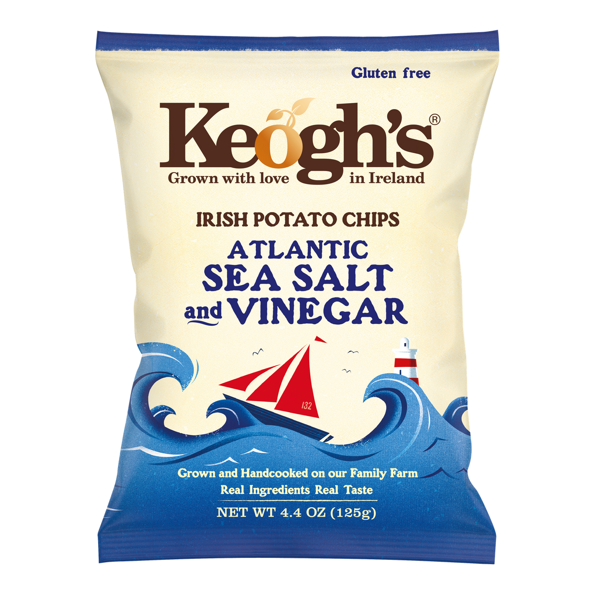 Keoghs Atlantic Sea Salt & Sweet Irish Vinegar Chips 125g