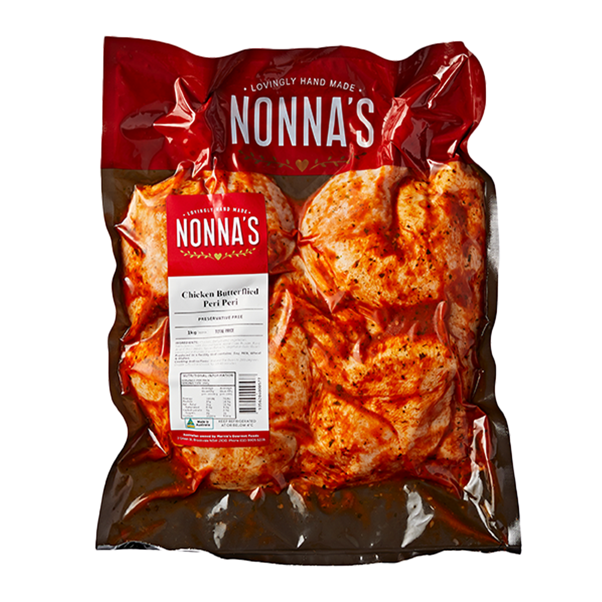 Nonna's Peri Peri Butterflied Chicken 1kg