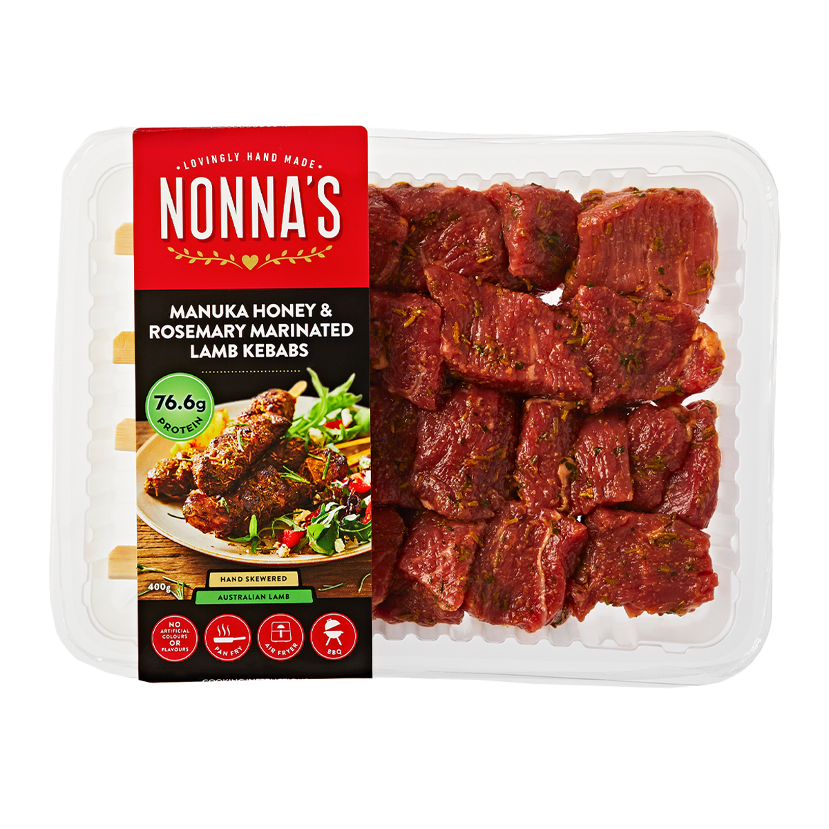 Nonna's Lamb Honey Rosemary Kebab 400g
