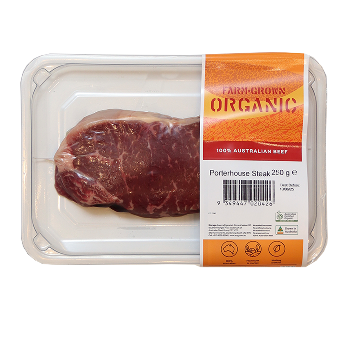 Farm Grown Organic Porterhouse Steak 250g | Harris Farm Markets Online