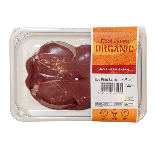 Farm Grown Organic Eye Fillet Steak 250g | Harris Farm Markets Online