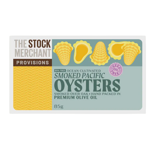 The Stock Merchant Smoked Pacific Oysters in Olive Oil 85g