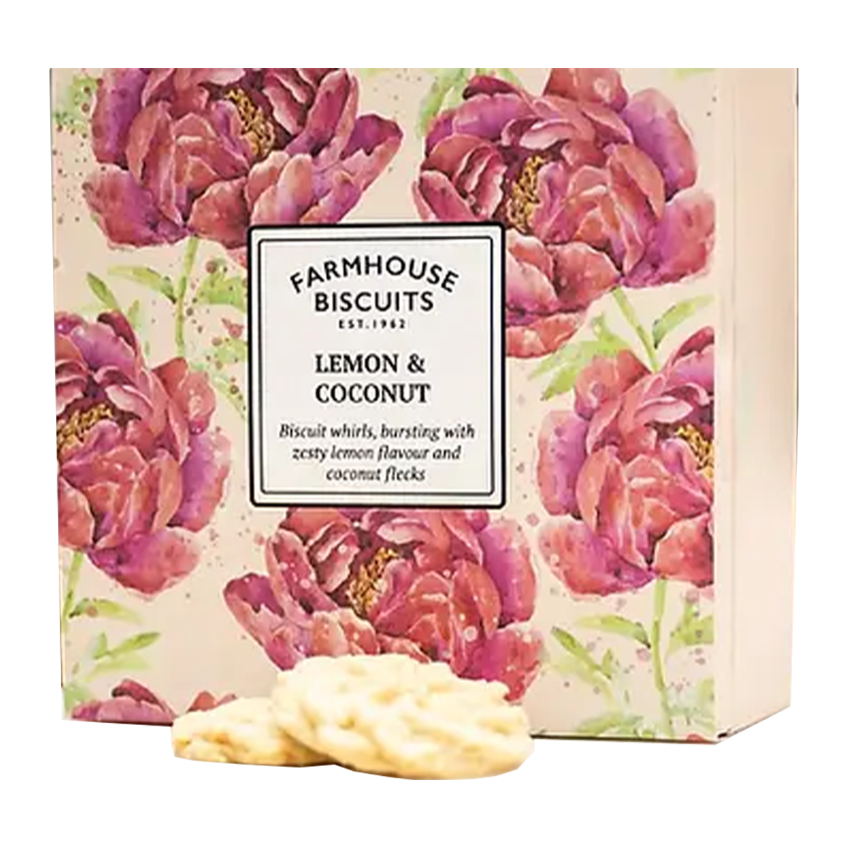 Farmhouse Biscuits Lemon and Coco Floral Box 250g