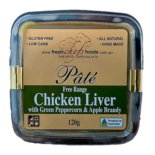 Fresh Chefs Foods Chicken Liver Pate with Green Pepper Corn & Apple Brandy 120g