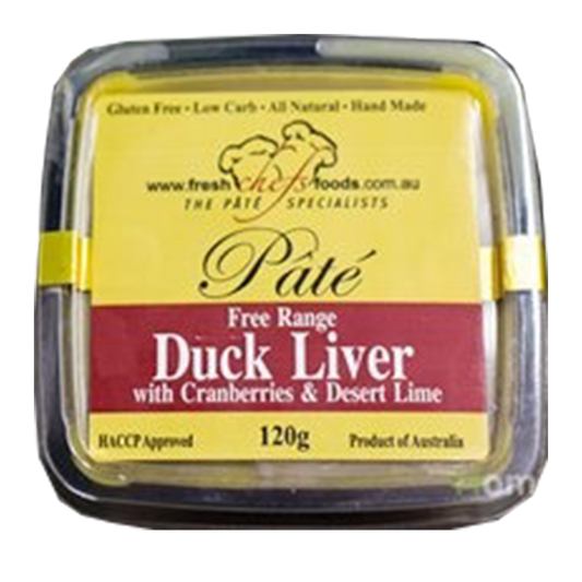 Fresh Chefs Foods Duck Liver Pate with Cranberries & Desert Lime 120g
