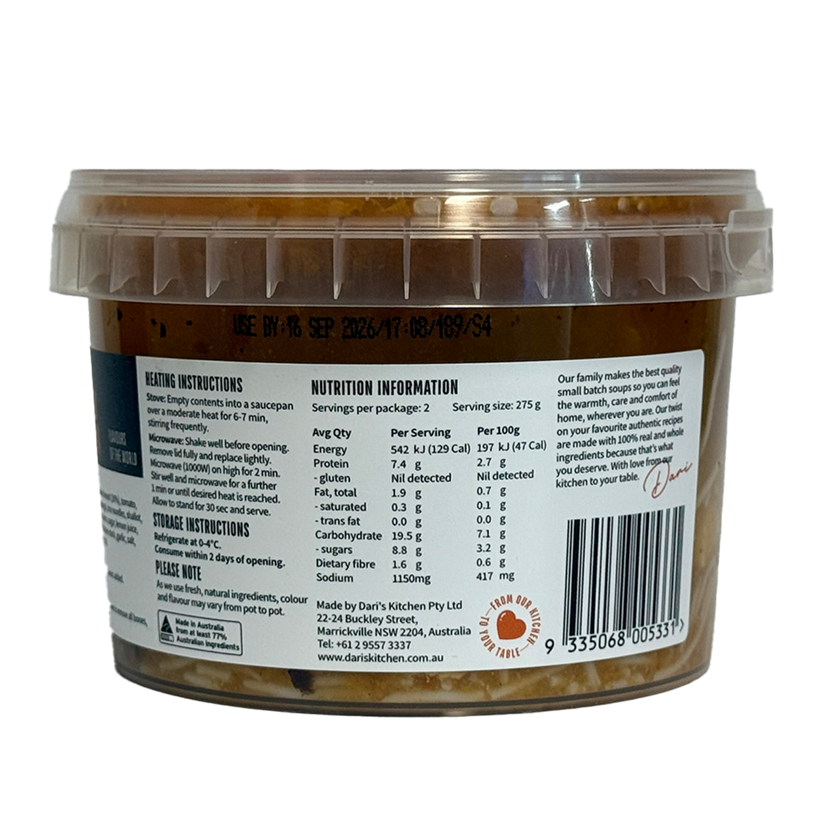 Dari's Chicken Tom Yum Soup 550g
