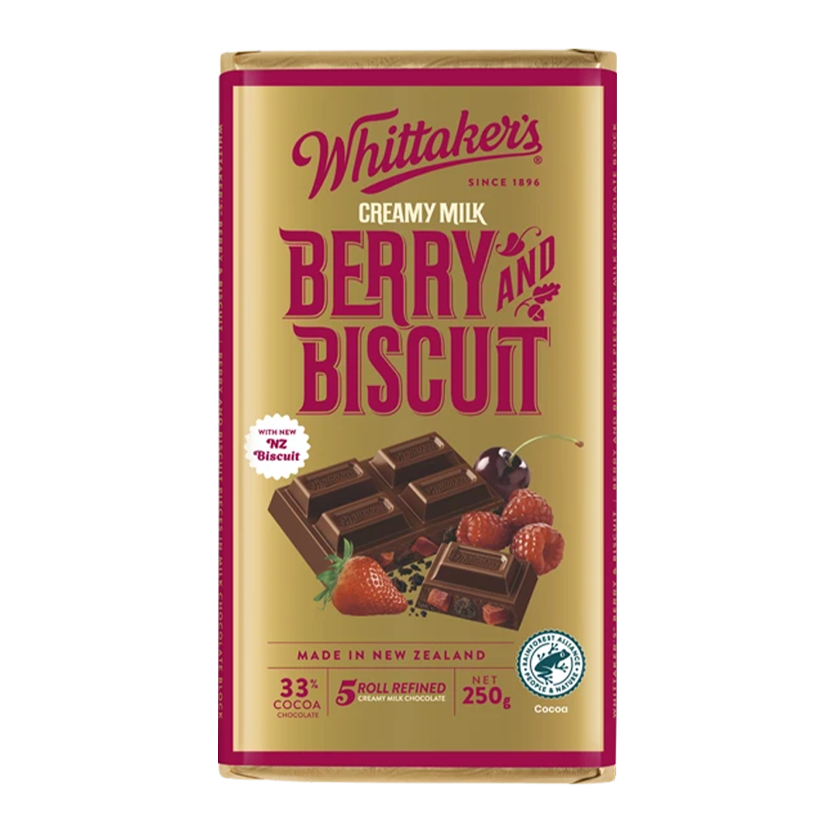 Whittakers Berry and Biscuit Chocolate 250g