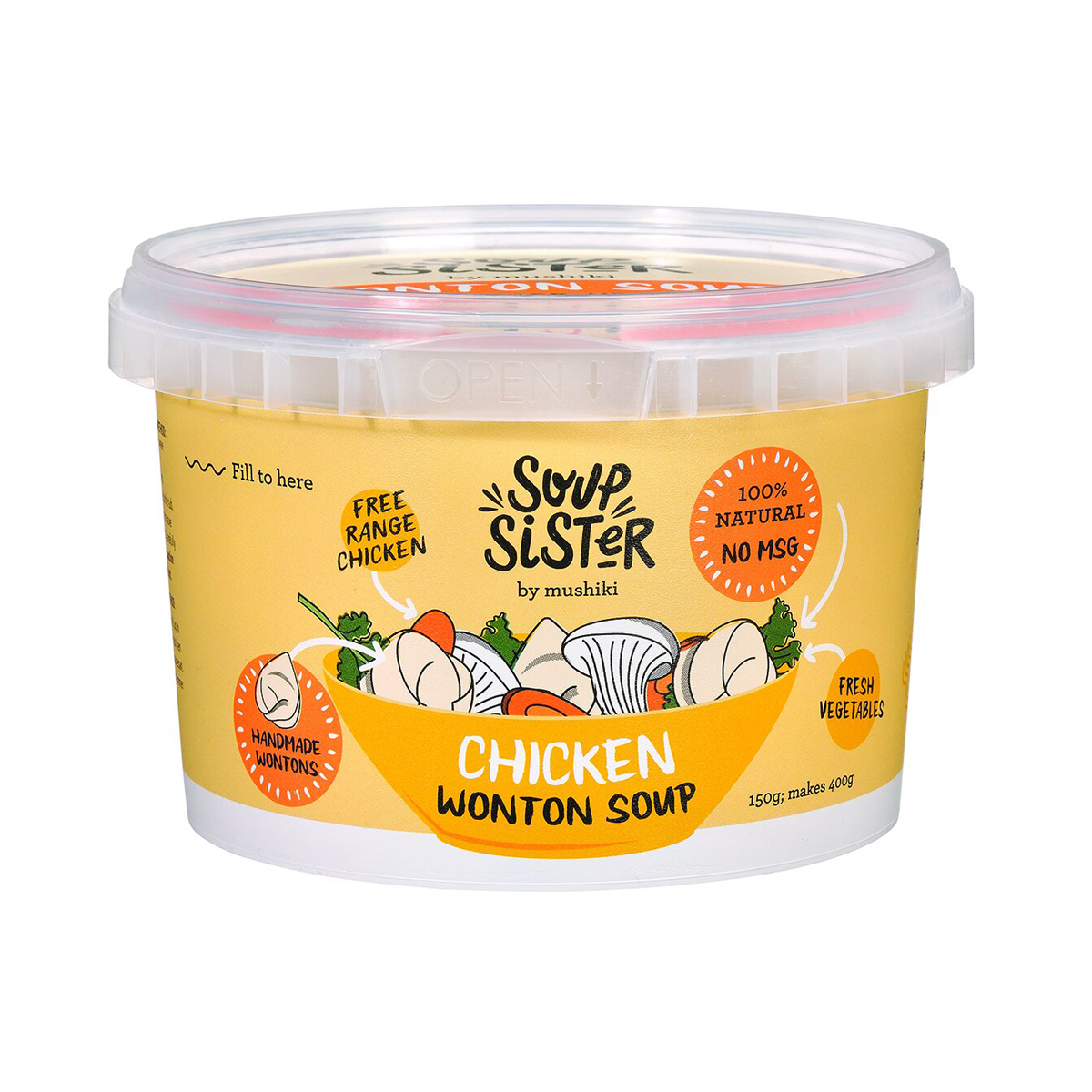 Soup Sisters Chicken Wonton Soup 150g