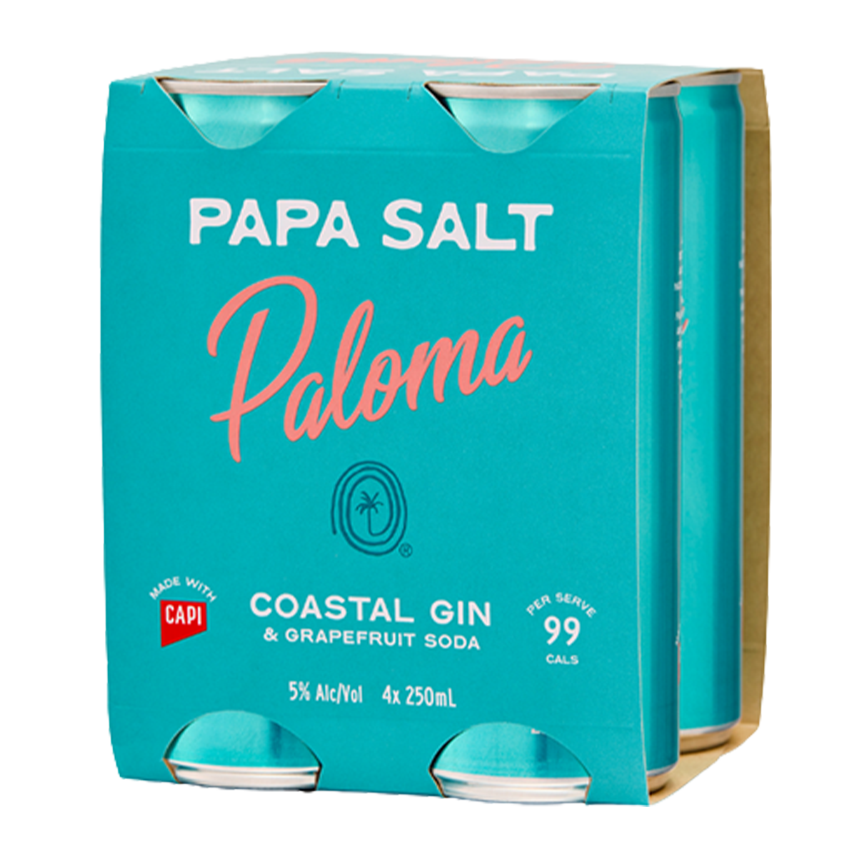 Papa Salt Paloma Coastal Gin and Grapefruit Soda 5% Alc x4 250ml