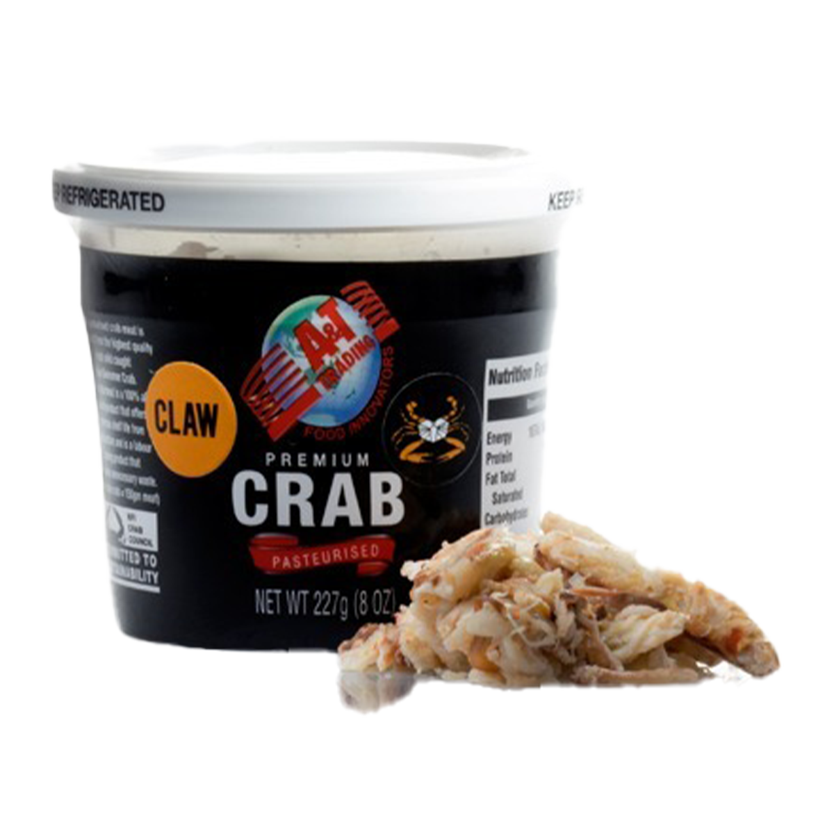A&T Blue Swimmer Crab Claw Meat 227g