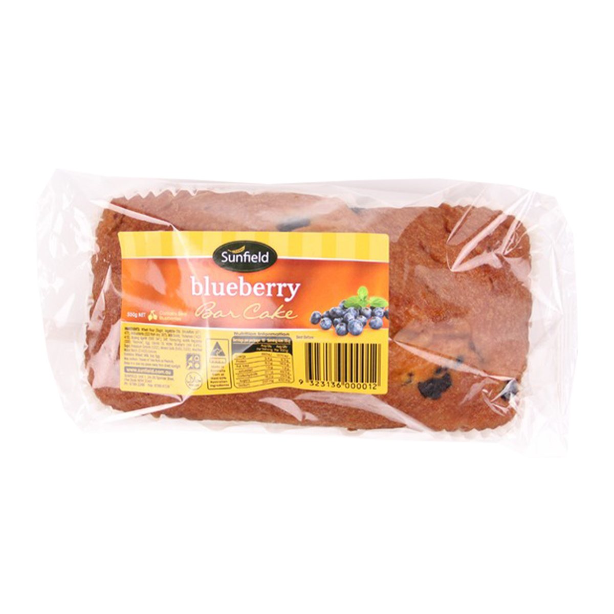 Sunfield Blueberry Bar Cake 500g