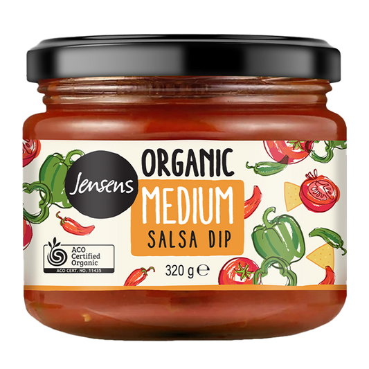 Jensens Organic Salsa Dip Medium 320g