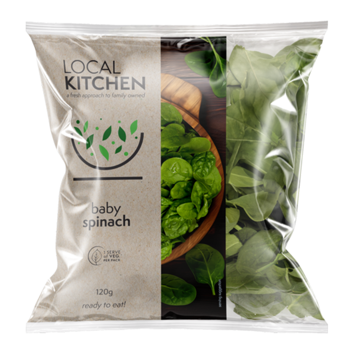 Local Kitchen Baby Spinach 120g