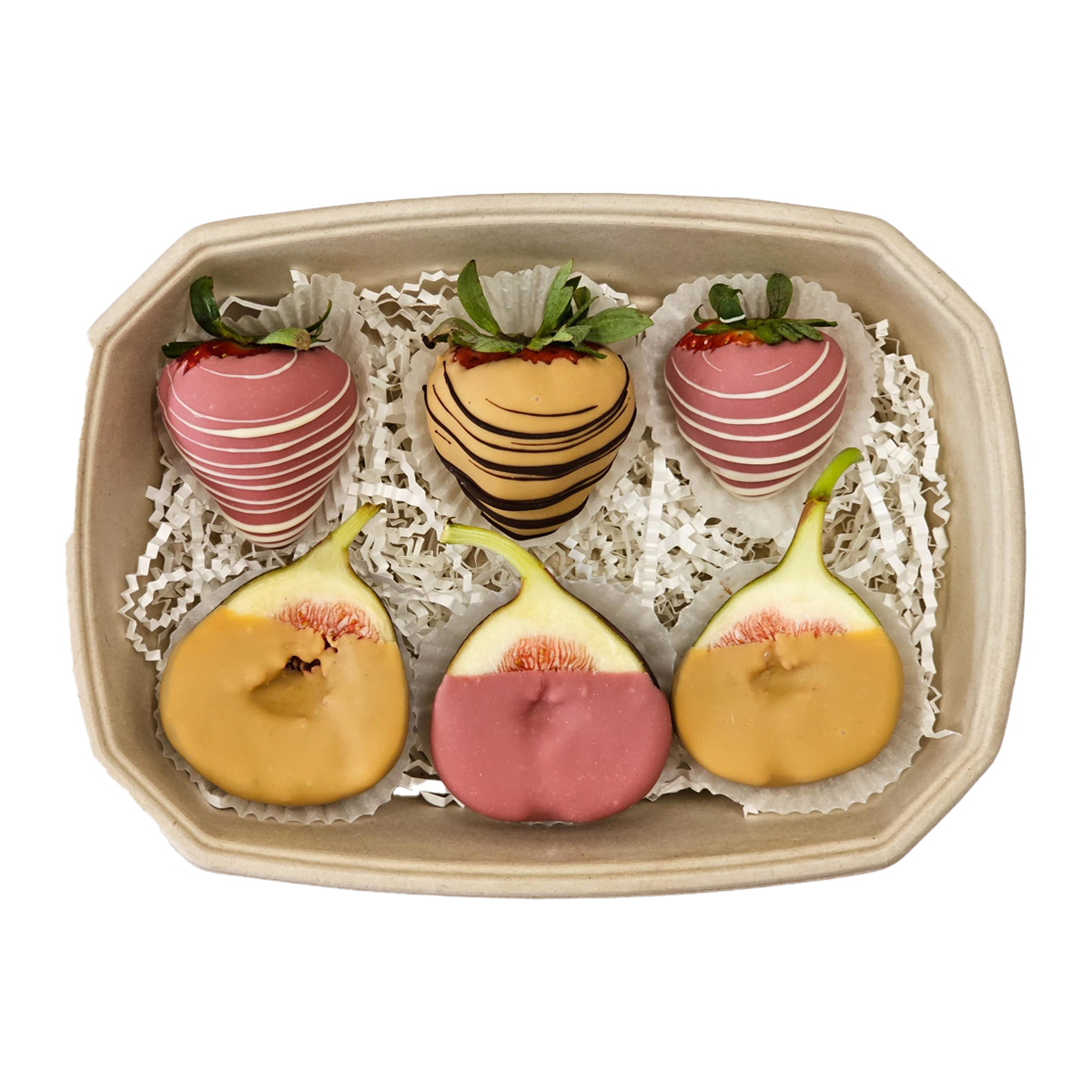 Harris Farm Caramel and Ruby Rose Chocolate Figs and Strawberries x6