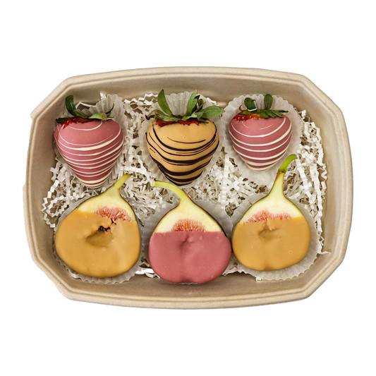 Harris Farm Caramel and Ruby Rose Chocolate Figs and Strawberries x6
