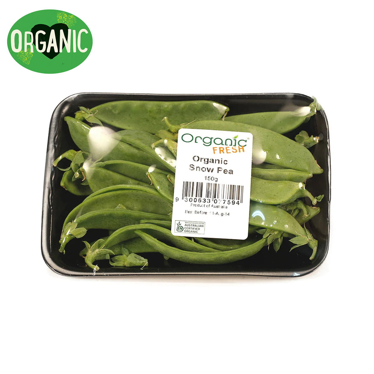 Snow Peas Organic 125g